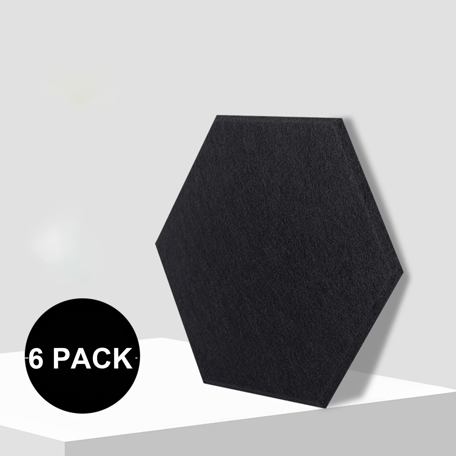 6 Pack Acoustic Panels Self Adhesive Sound Proof Foam, High Density Sound Acoustic Foam Panel, 12x10.23x0.4 Inch Hexagon Wall Panels