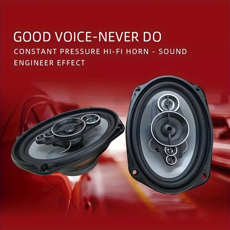 TEMU A Pair 6x9 Inch 1200w Max Car High Fidelity Coaxial Speakers, Car Coaxial Speakers, High , Low Loss, Car Door Audio Music Stereo Subwoofer Full