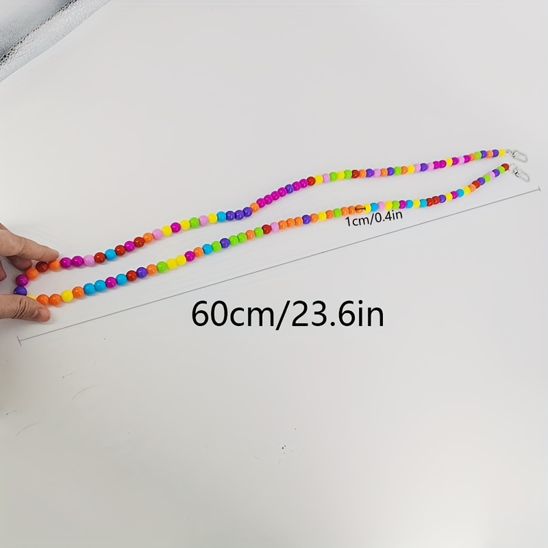 Image of Rainbow Body Long Phone Chain, Fashionable Body Compatible With Shoulder Strap And Clip Chain, And Combination, Valentine's Day Gift, Durable Women's Phone Lanyard, Fashionable Protective Accessory