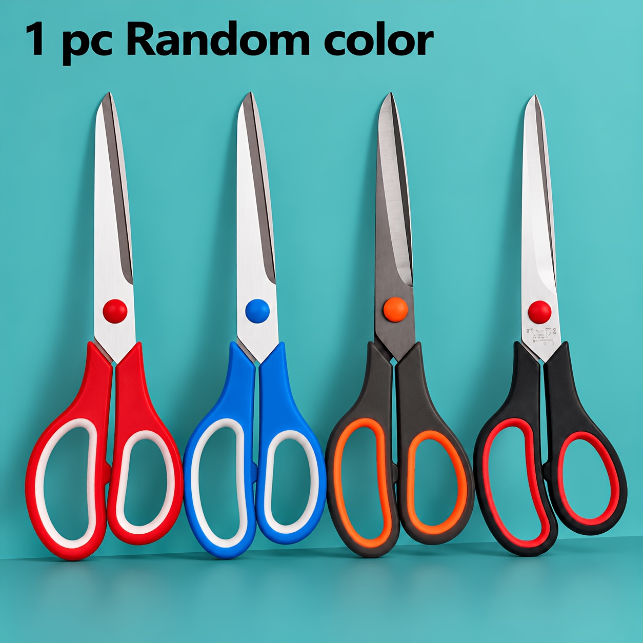 TEMU 1 Pc Titanium Scissors With And Stainless Steel - In Multiple Colors, Ideal For Diy, School And Household Use-durable Metal Construction,