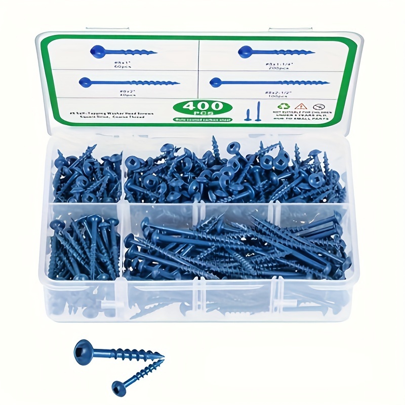 Pocket Hole Screws 100 PCS #8 x 1-1/4 Inch Wood Screws, Square Drive W