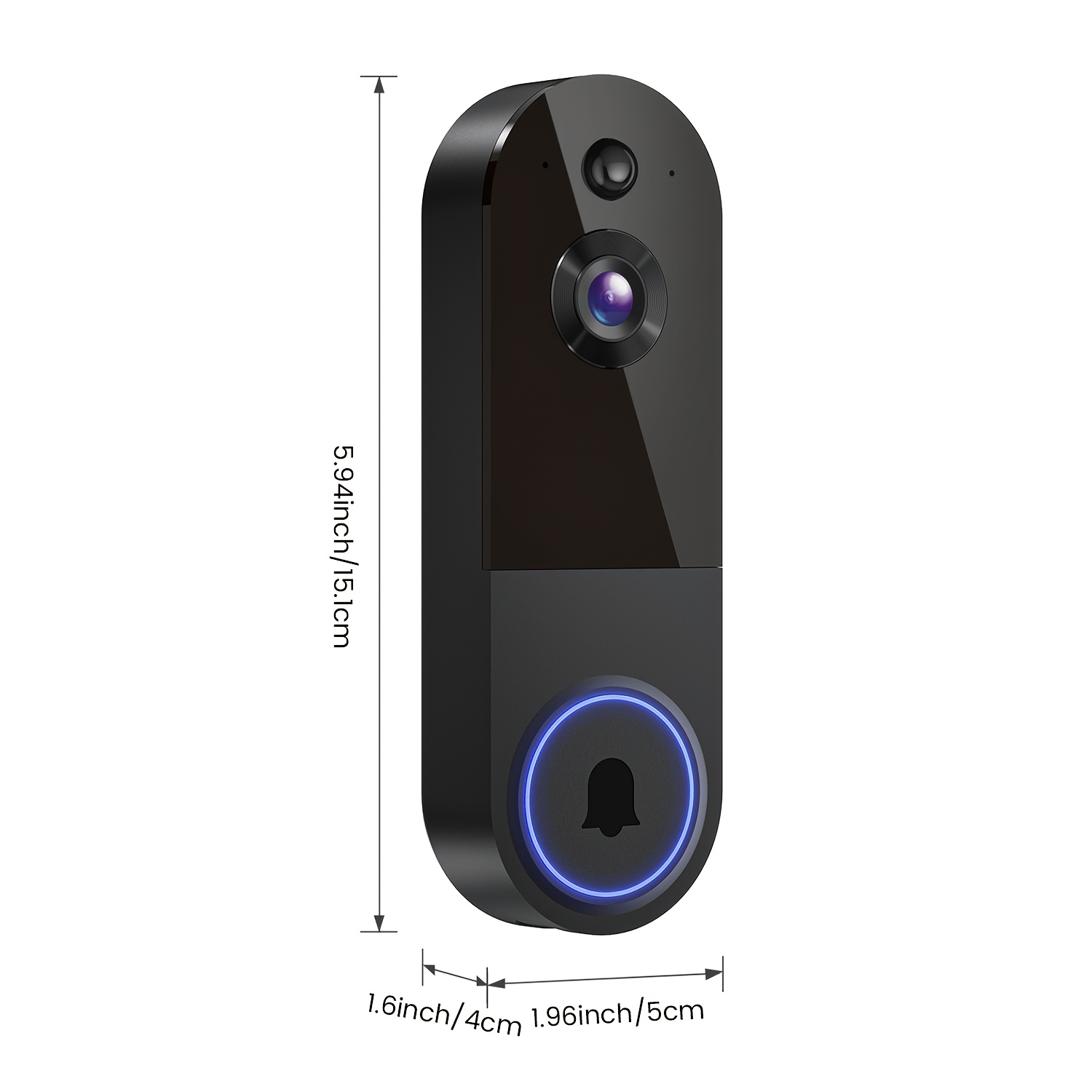 TEMU 1440p Wireless Smart Doorbell, Wifi Camera, Night Vision Function, Artificial Intelligence , Rechargeable Battery, Photo And Video Taking,