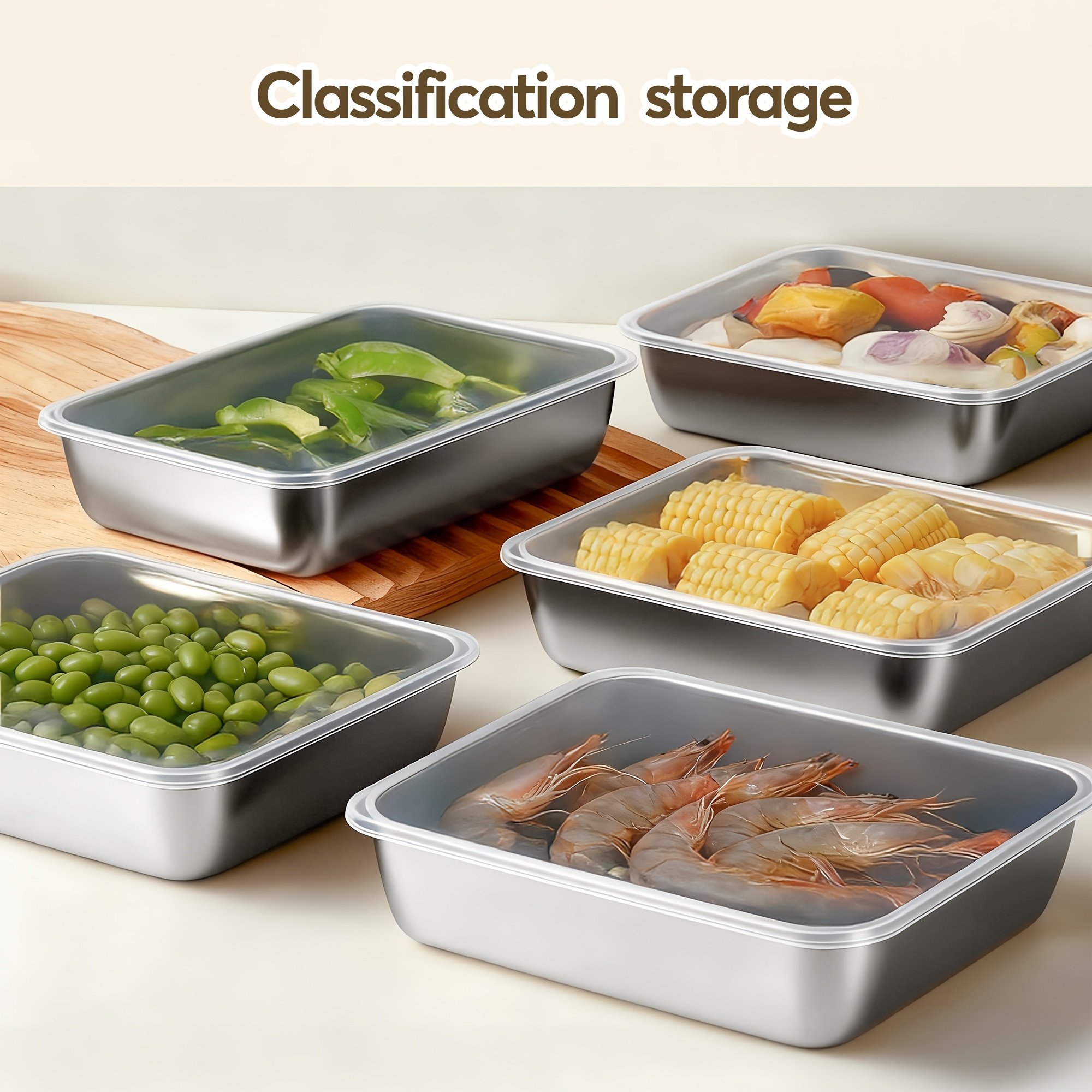 [achetez-en 5, obtenez-en 3 gratuits] 8 pièces de boîtes de conservation alimentaire en acier inoxydable avec couvercles, boîtes de préparation de repas hermétiques et -fuite pour lorganisation de  , du réfrigérateur et du congélateur à  ,   bpa, empilables et faciles à nettoyer