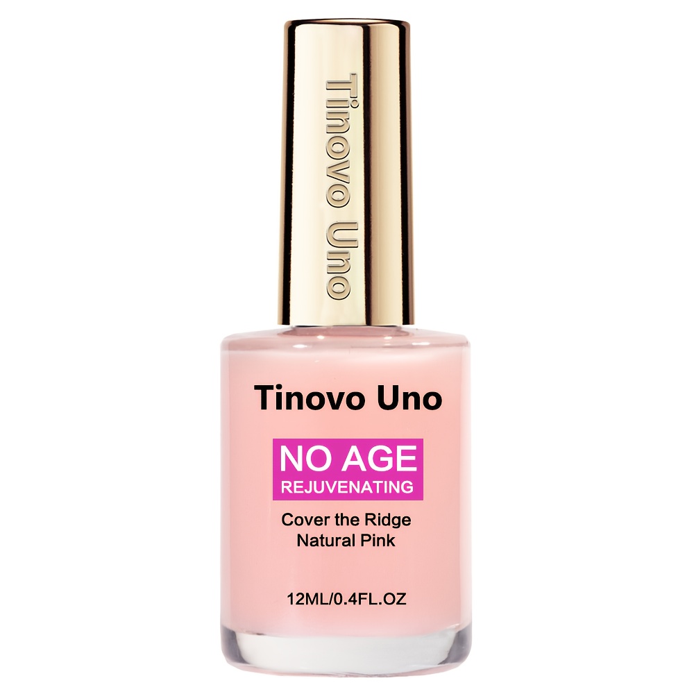 Image of Tinovo Transparent Jelly Natural Pink Nail Strengthener, Jelly Texture And Glossy, Natural Glossy Nude Pink, Natural Quick Drying, Covers Nail