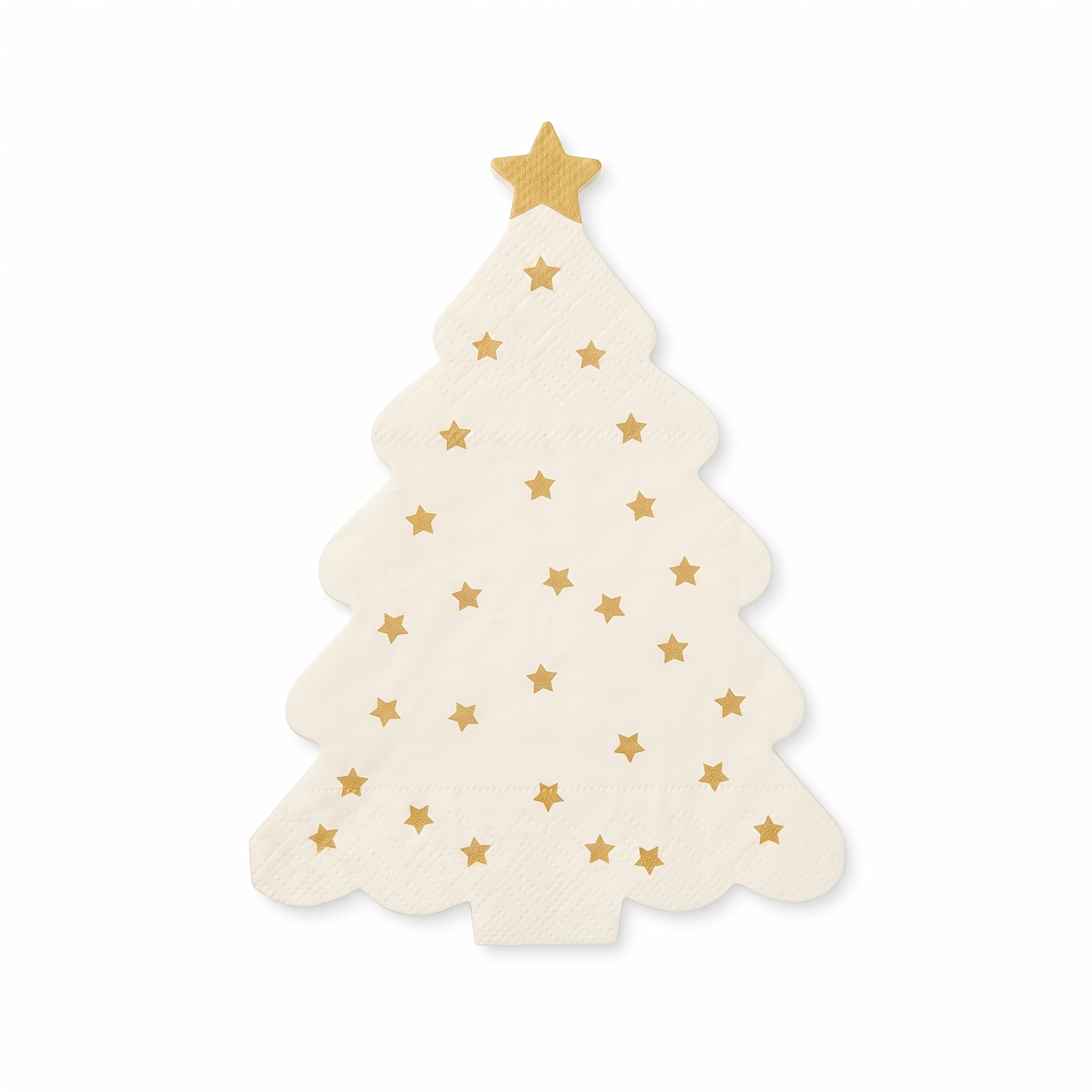 TEMU Lot de 16/48/64/96 pièces de serviettes en papier blanc crème de sapin de Noël, adaptées aux fêtes d'année, mouchoirs de table de irrégulière