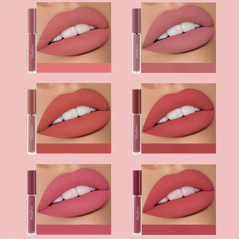 TEMU 6 Sticks/set Of Long-lasting Matte Lipsticks - Portable Lipsticks For Halloween