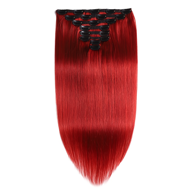 TEMU Halloween New Hairstyles 120g Clip In Hair Extensions Hair Clip In Extensions Hair Extensions Clip Ins 8pcs/1set Double Weft Human Hair Clip Ins