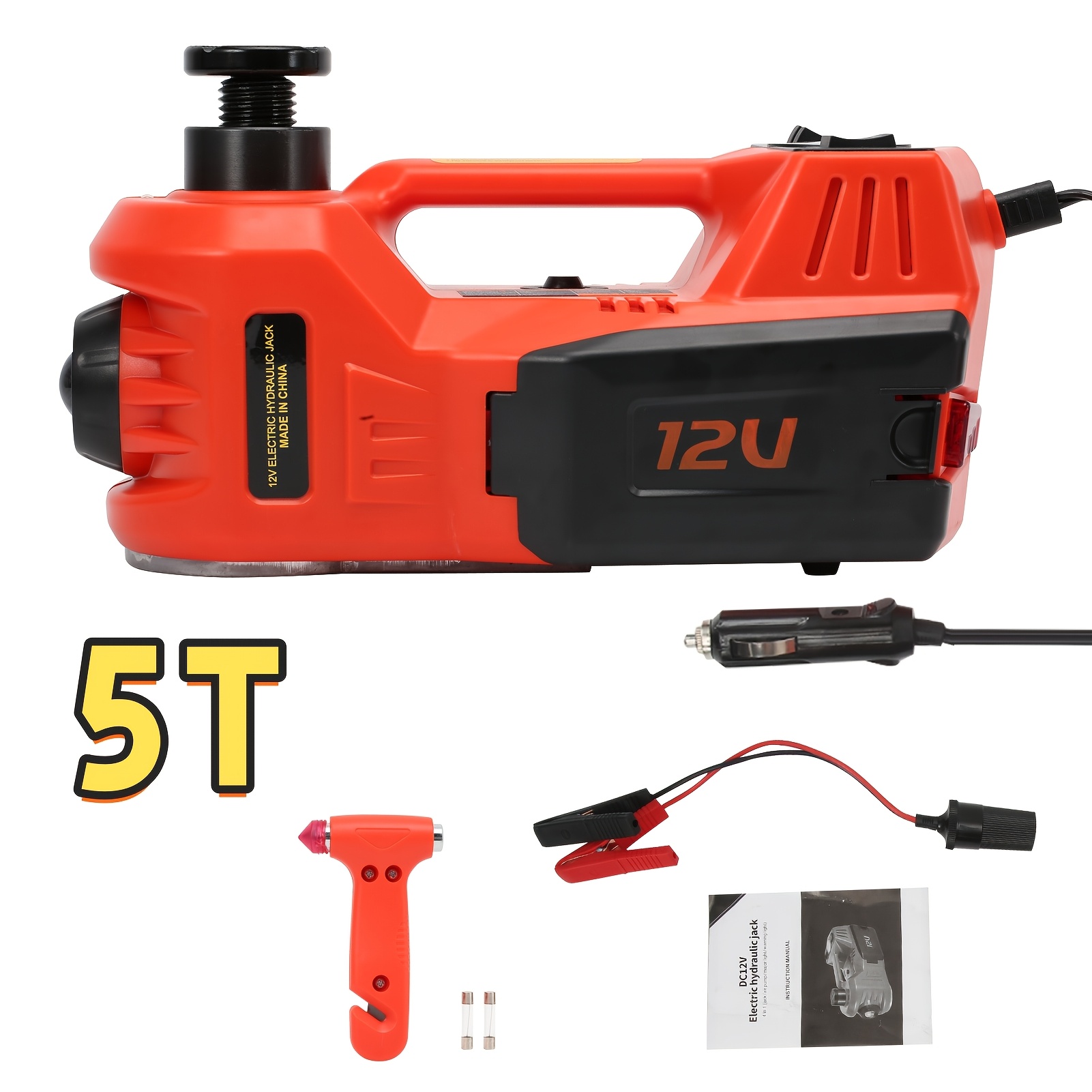 Image of 12v 3t/5t Electric Car Jacks Kit - Tyre Change Tool Jack With Toolbox, Professional Garages Tools For Emergency Repair Sedan & Suv