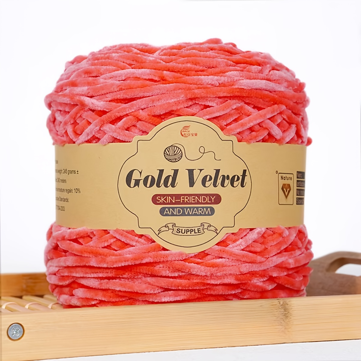 TEMU 245g/bundle Velvet Chenille Yarn, Beautiful , Fine And Soft, Warm And Comfortable, Easy To Knit, For Knitting Sweaters, Coats, Scarves, Hats,