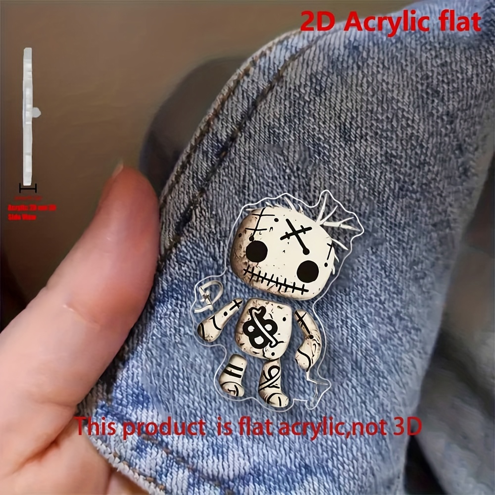 TEMU 1 Piece Of Creative Acrylic Brooch, Fashionable And Cute Limb Separation Bandage Puppet Brooch For Men And Women Suit Brooch, Sweater Scarf Coat Accessories
