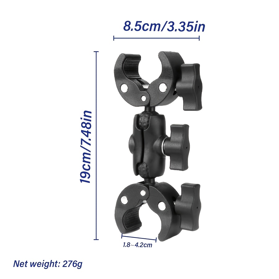 TEMU Double Clamp Motorcycle And Bicycle Handlebar Clamps, Suitable For Sports Camera Accessories, Used For X5 And X4 Installation Attachment Fixing