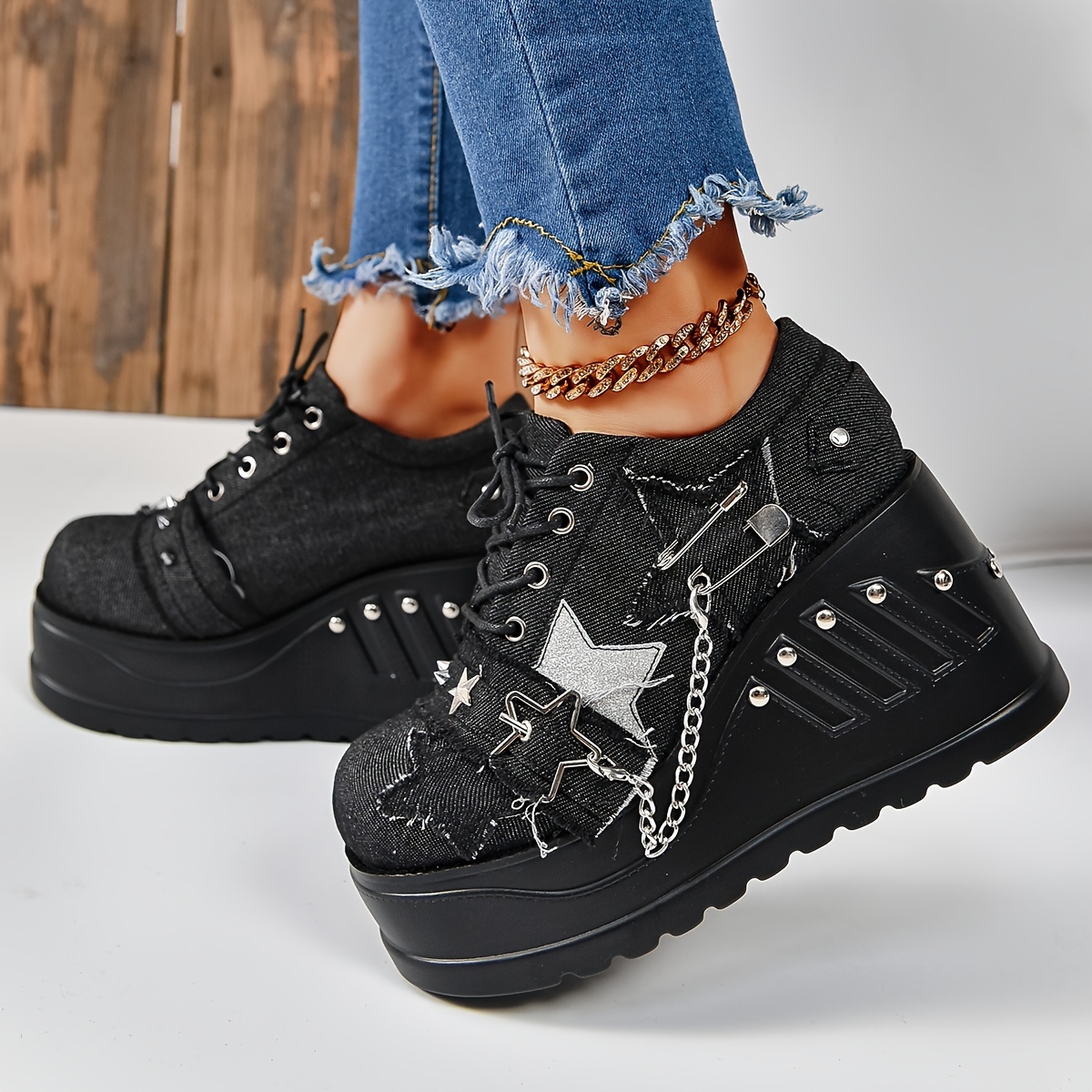 Studded 2025 platform shoes