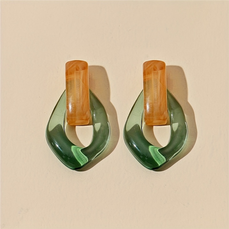 Vintage Transparent Tree Earrings, Resin Stud Earrings, Quality Earring Accessories
