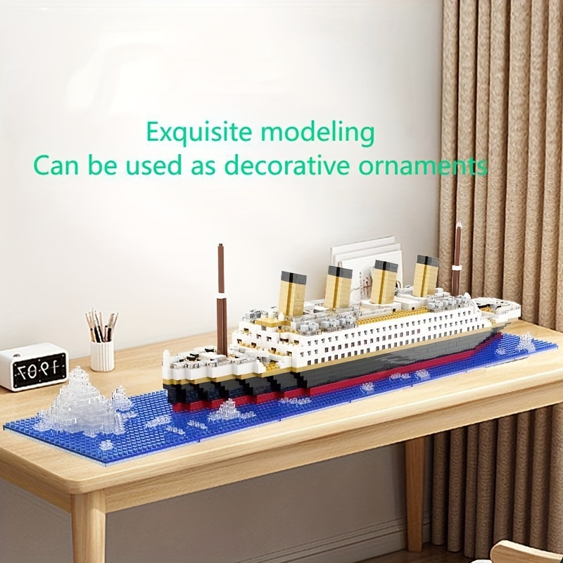 

Industrial Miracle Titanic Model Building Blocks Set - 78.66" Long, " Wide, 14.43" High - Perfect Gift For Christmas, , Thanksgiving - White