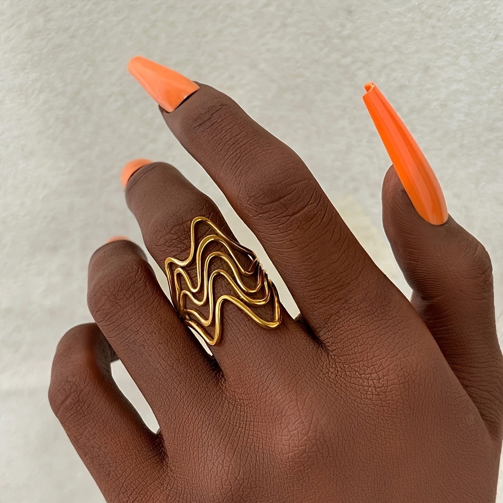 Women's Multi-Layer Adjustable Stainless Steel Ring