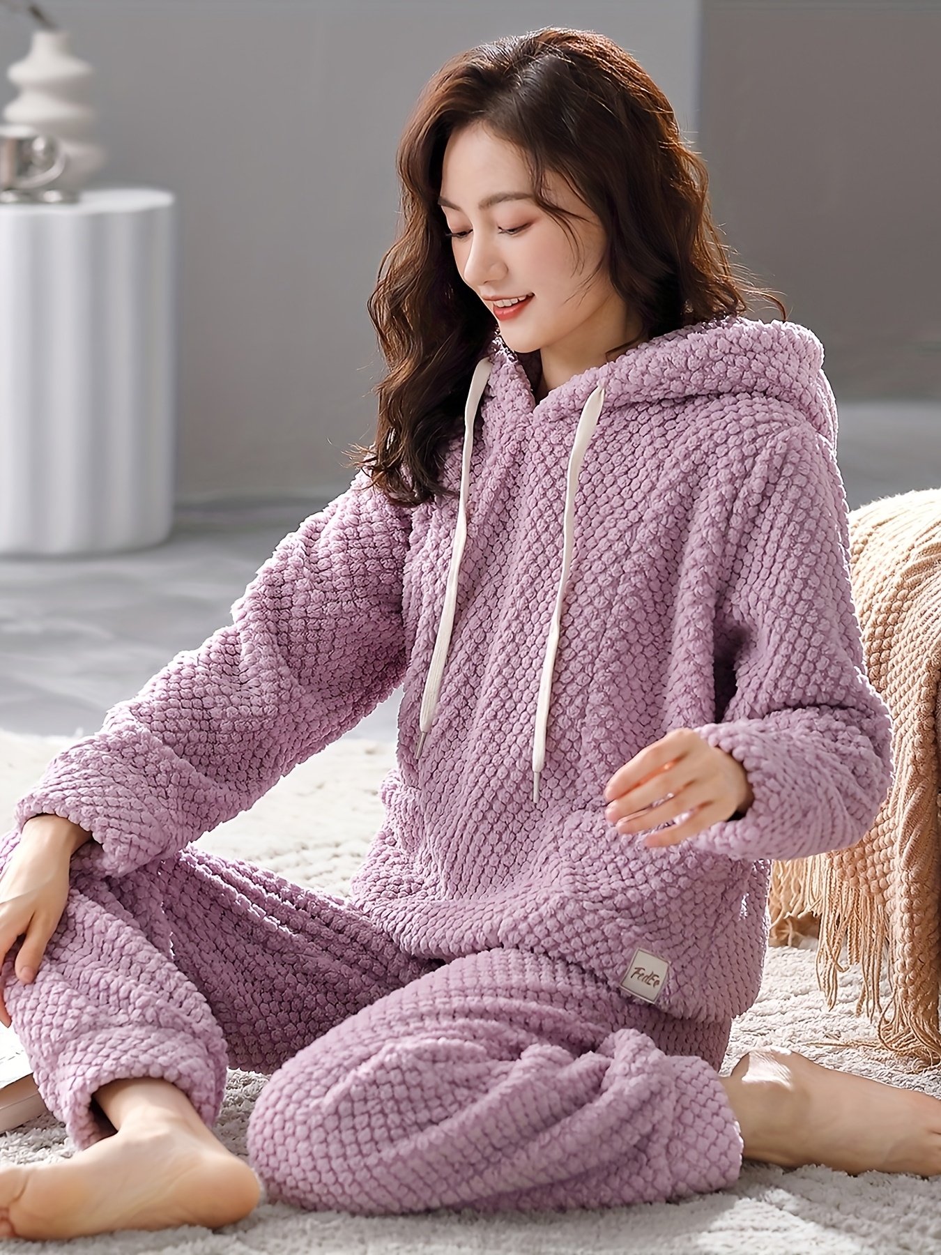 Polar Coral Pijama Tejido Polar Mujer Pijamas Camison Polar