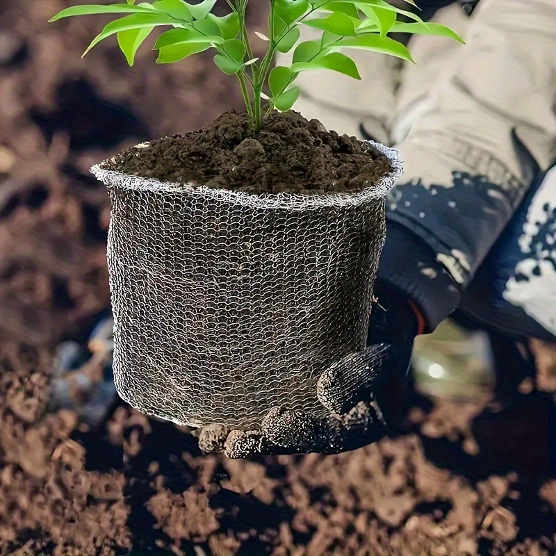 1-pack Metal Bonsai Barrier, Stainless Steel Wire Mesh Basket For Rodent Mole & Protection