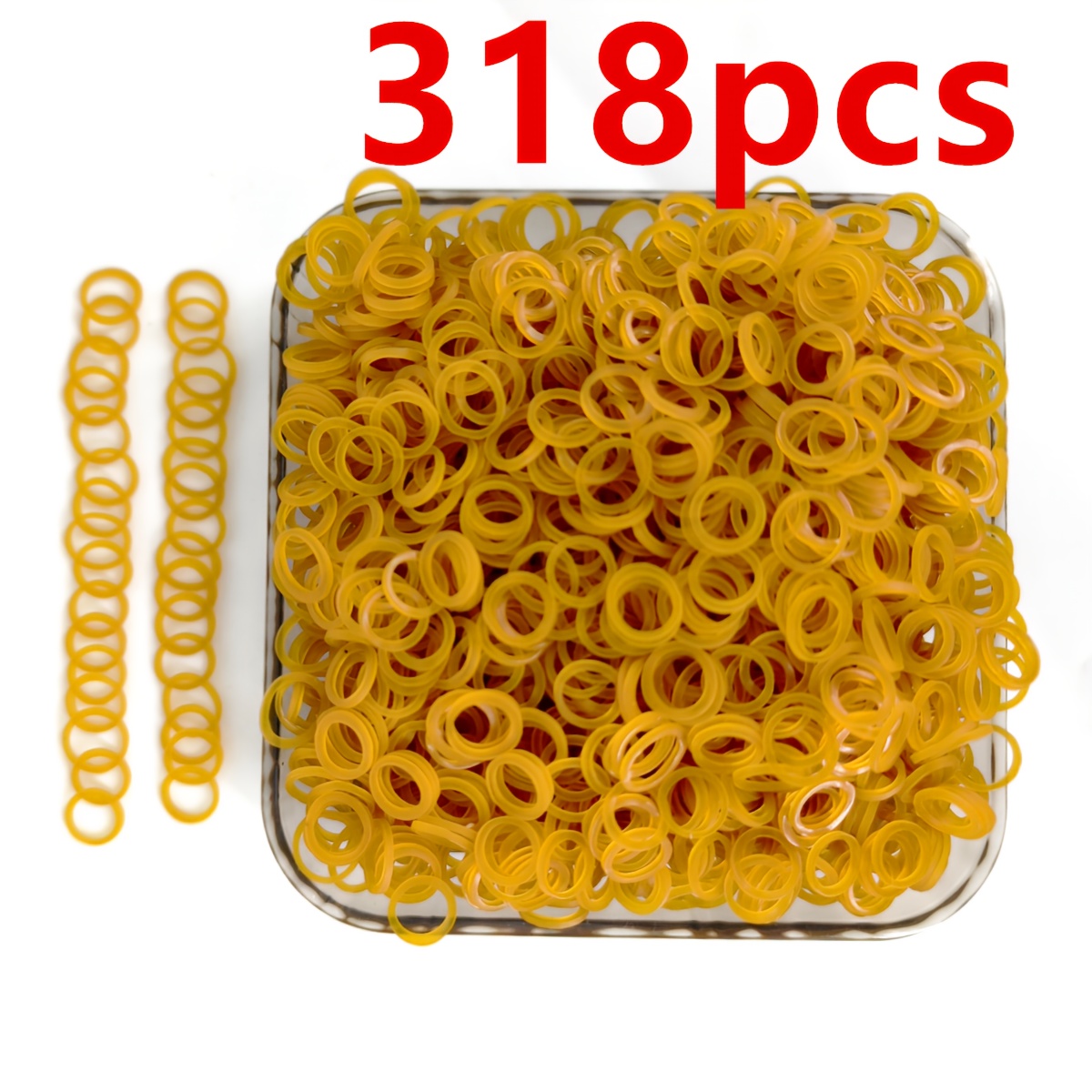 TEMU High Elasticity Rubber Bands, About100/150/217/318/pcs , Durable Andurdy, Suitable For Office, School, Home Organization, 1.3cm Packaging - Main