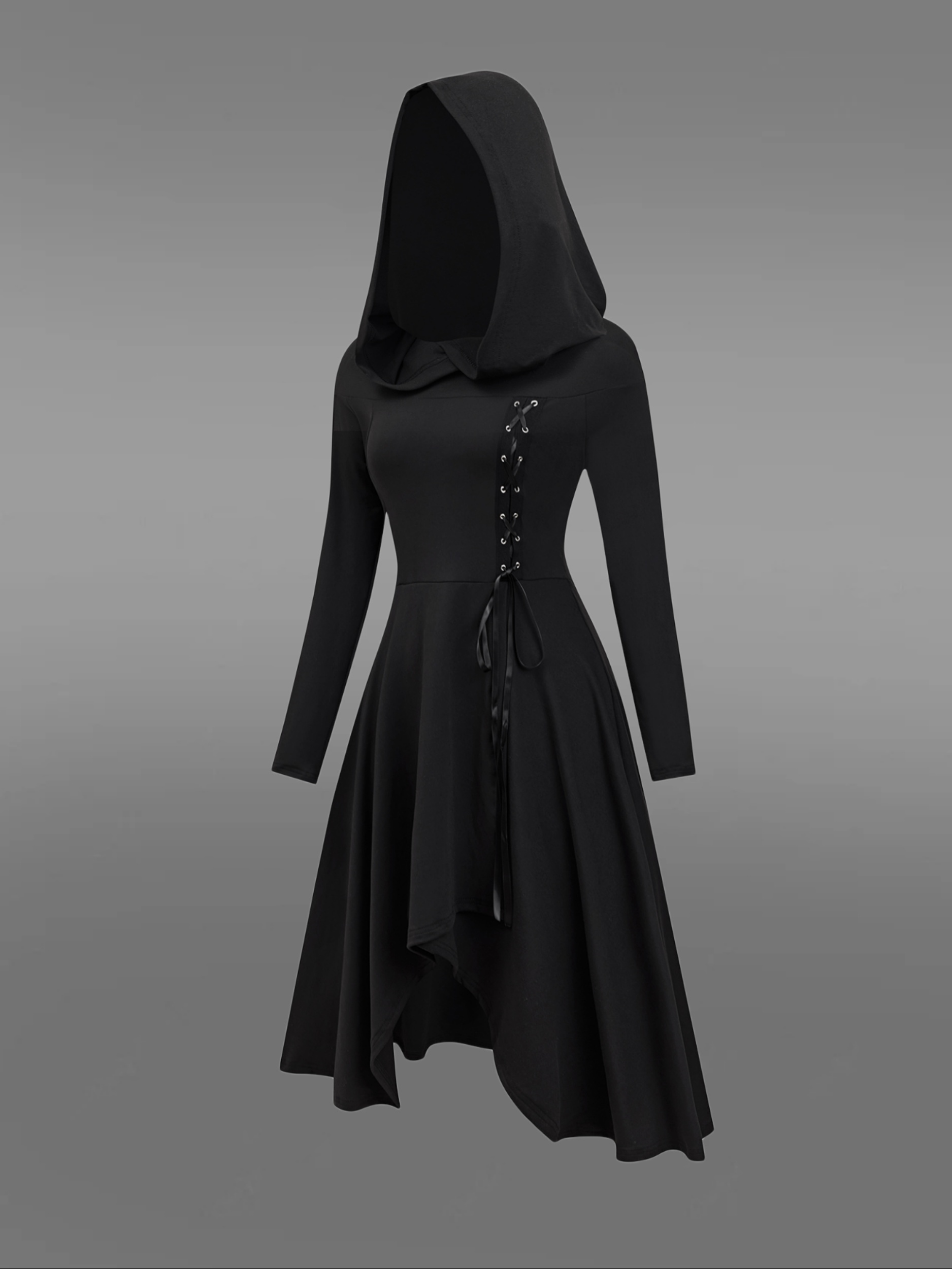 gothic 2k vintage halloween long sleeve hooded dress - Temu Pakistan