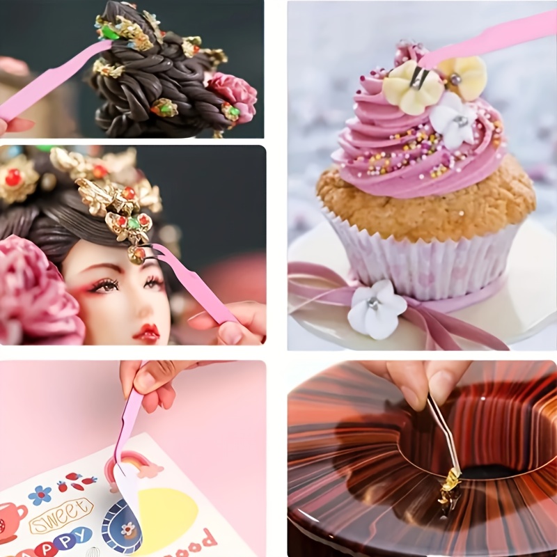 2pcs Stainless Steel Tweezers, Jewelry Making Tools, Epoxy Resin Mold Tools, Color Tweezers Kits, Handmade Jewelry Accessories