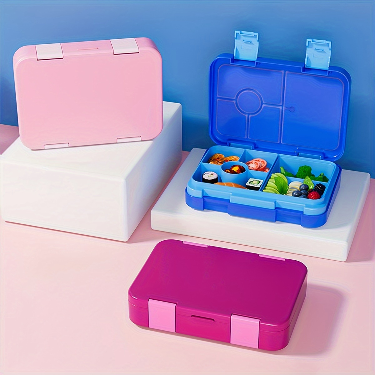 

Large Capacity Leak-proof Bento Lunch Box With Removable Dividers - Reusable, School, Office & Picnic Meals