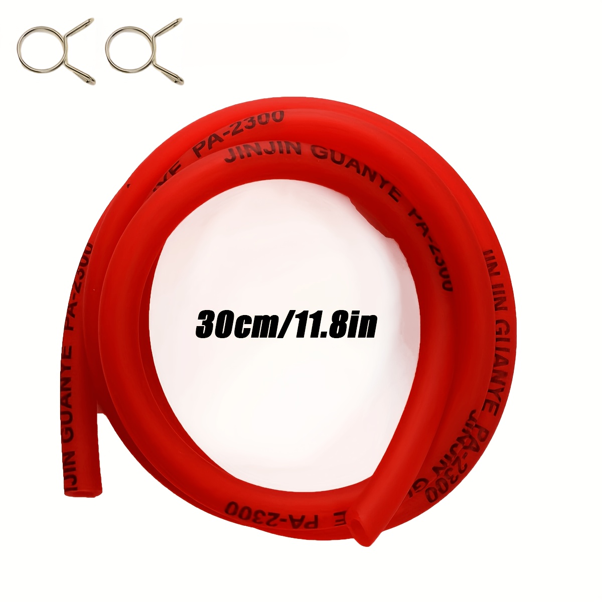 TEMU 1pc 30cm/11.8inch Universal Motorcycle Fuel Filter Connecting Hose - Durable Fuel Hose For Cafe Racing And Motocross. In Multiple Colors.