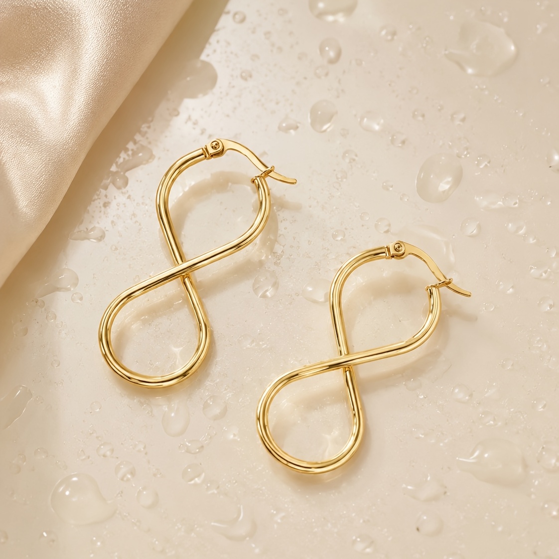Minimalist Titanium Steel Infinity 8-Shaped Earrings