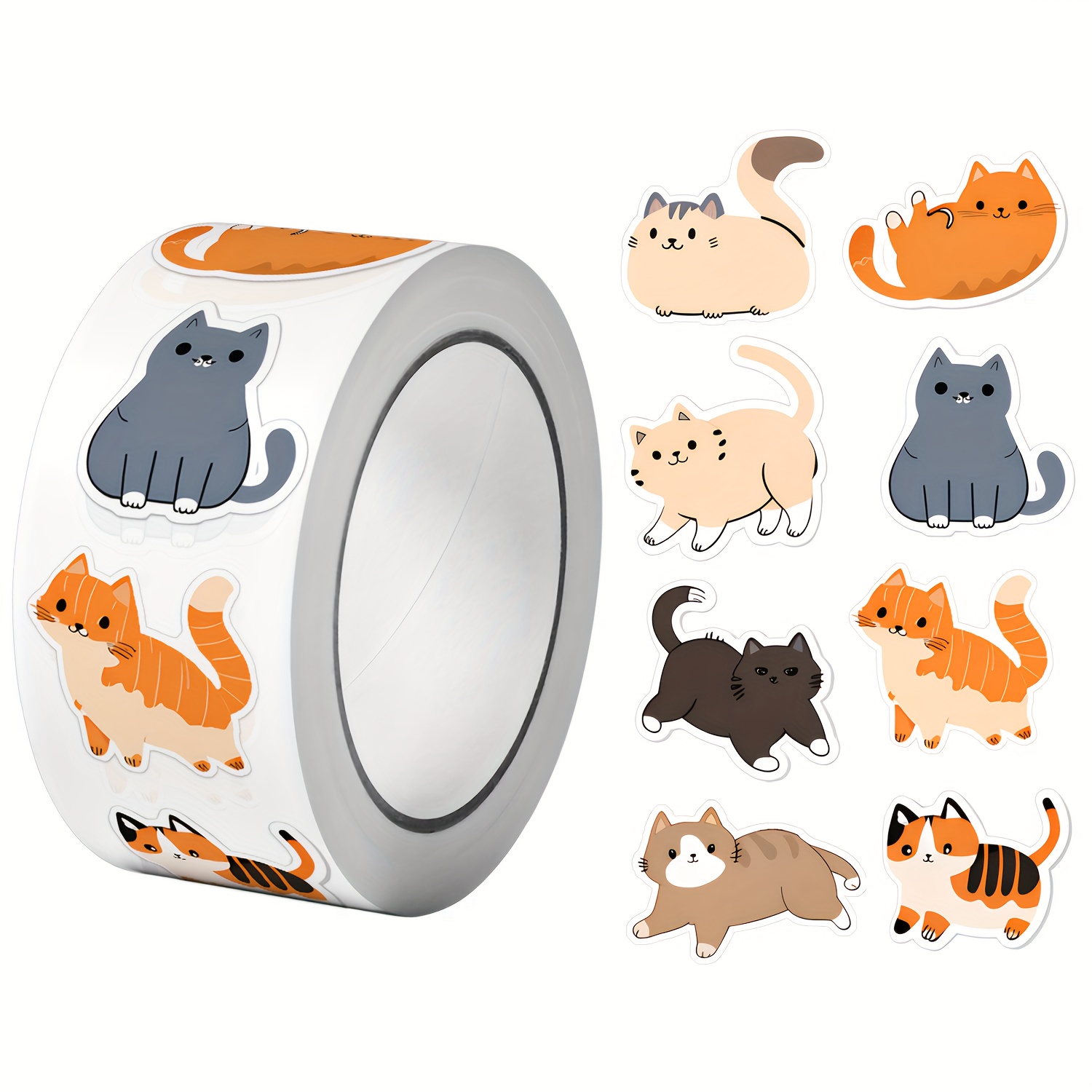 Image of 500pcs/roll Sticker 2.5cm/1.0'' 16 Designs Decals Gifts Suitable For Gift Packaging Home Decoration Sealing Labels And Polite Greetings