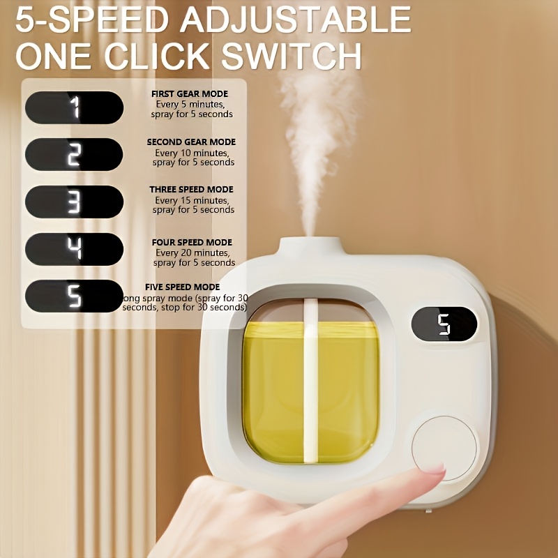 usb rechargeable aromatherapy diffuser wall mounted desktop essential oil humidifier with display 12 hour   large mist output suitable for home car and bathroom freshener deodorizer abs material gift for   Product details 7