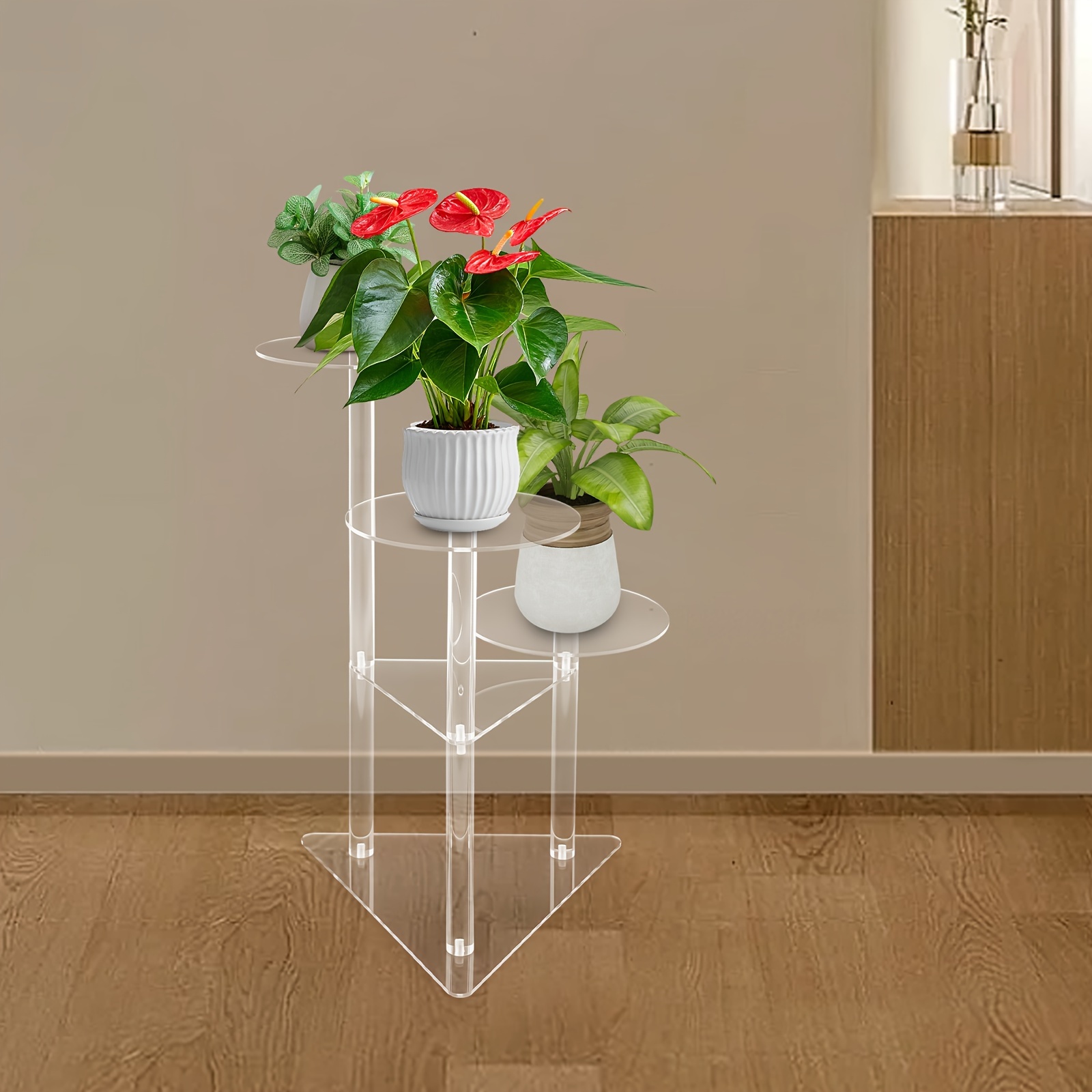 corner plant stand indoor 3 tier tall acrylic plant stand - Temu