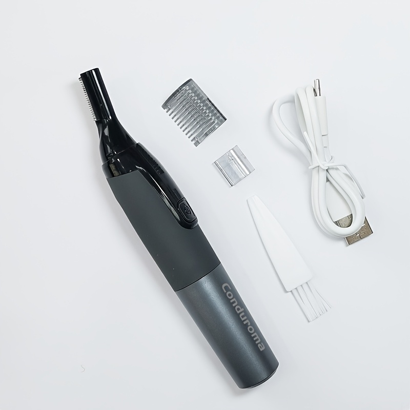 Image of Multifunctional Eyebrow Trimmer, Electric Eyebrow Razor For Men, Nose Hair Trimmer, Rechargeable Facial Hair Shaver Detail Trimmer With Sharp Blade For Eyebrows, Sideburns, Nose And Ear Hair