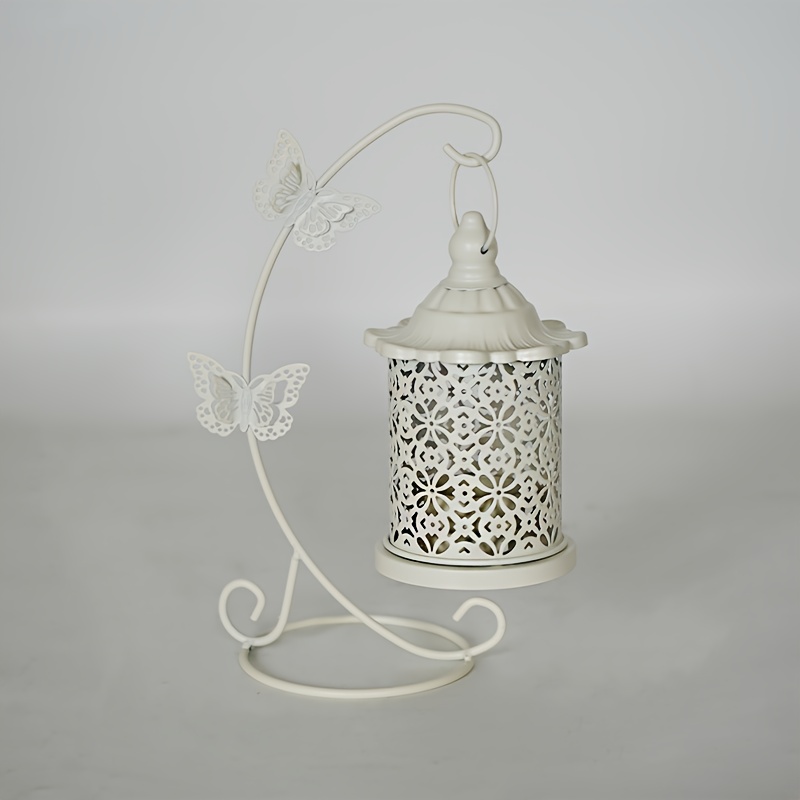TEMU Un ensemble de bougeoirs suspendus en métal avec supports, bougeoirs en métal pour bougies de thé, décorations de bureau, bougeoirs lanterne