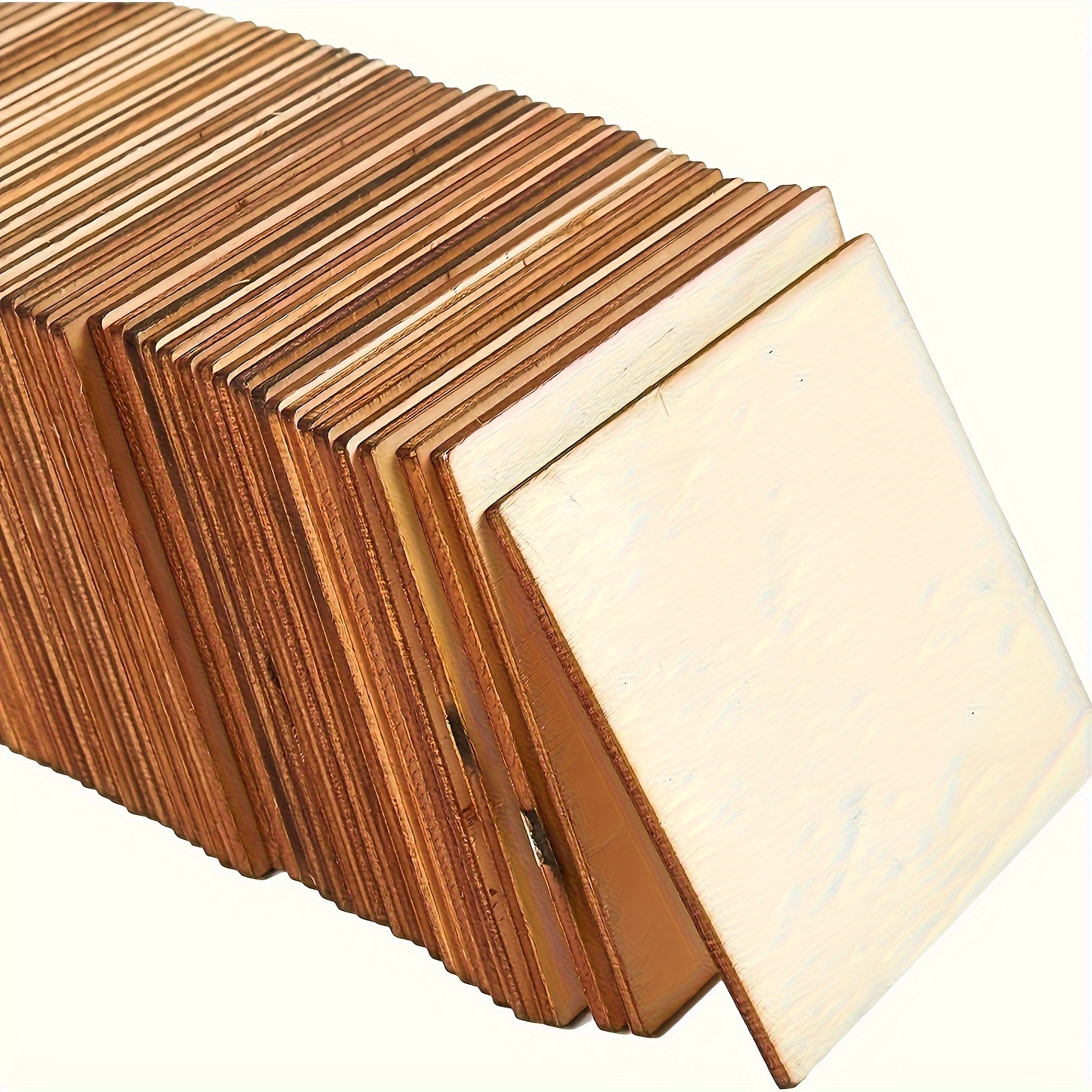 30 Wooden Squares For Crafting, Measuring 2.75 Inches (7 Cm), Perfect For Ornaments And Home Decor