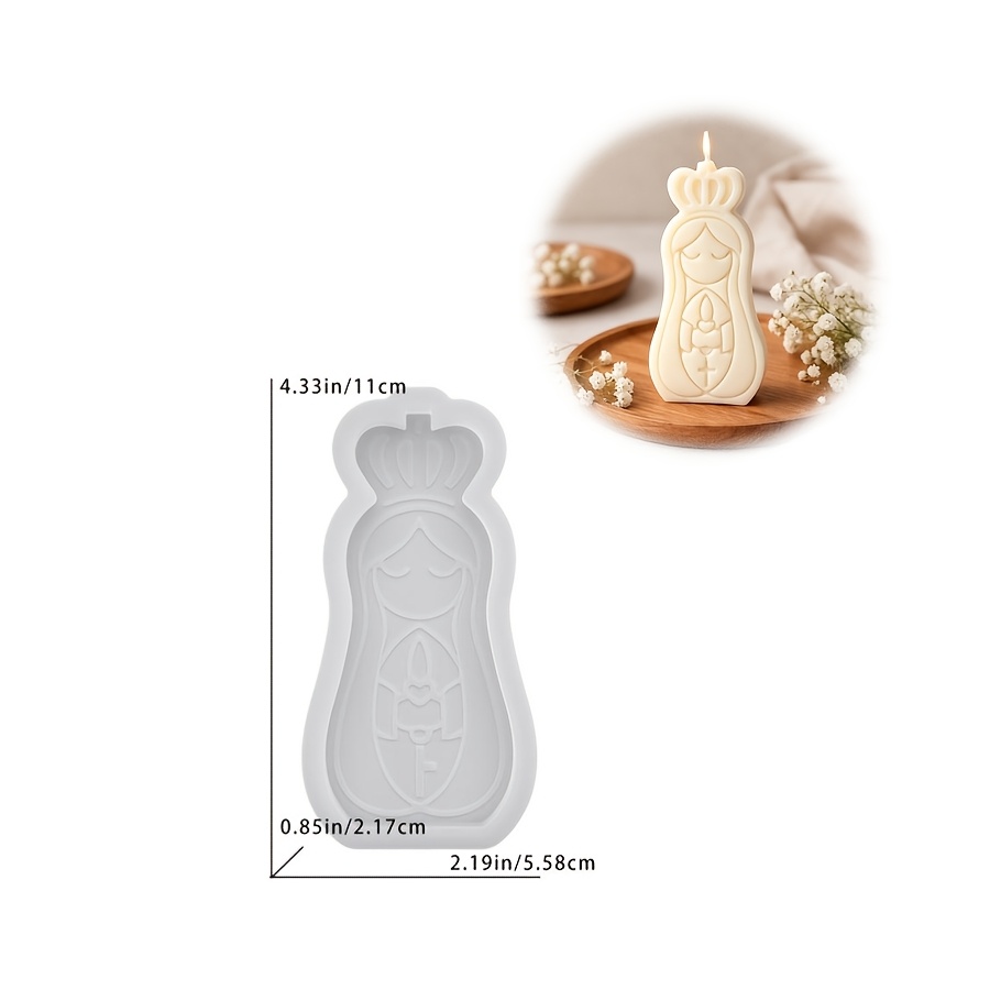 TEMU Diy Clay Mold For Selling Holy Mother Candle Ornaments, Suitable For Making Dropper Gypsum Candles, Aromatherapy Products, Home Decoration