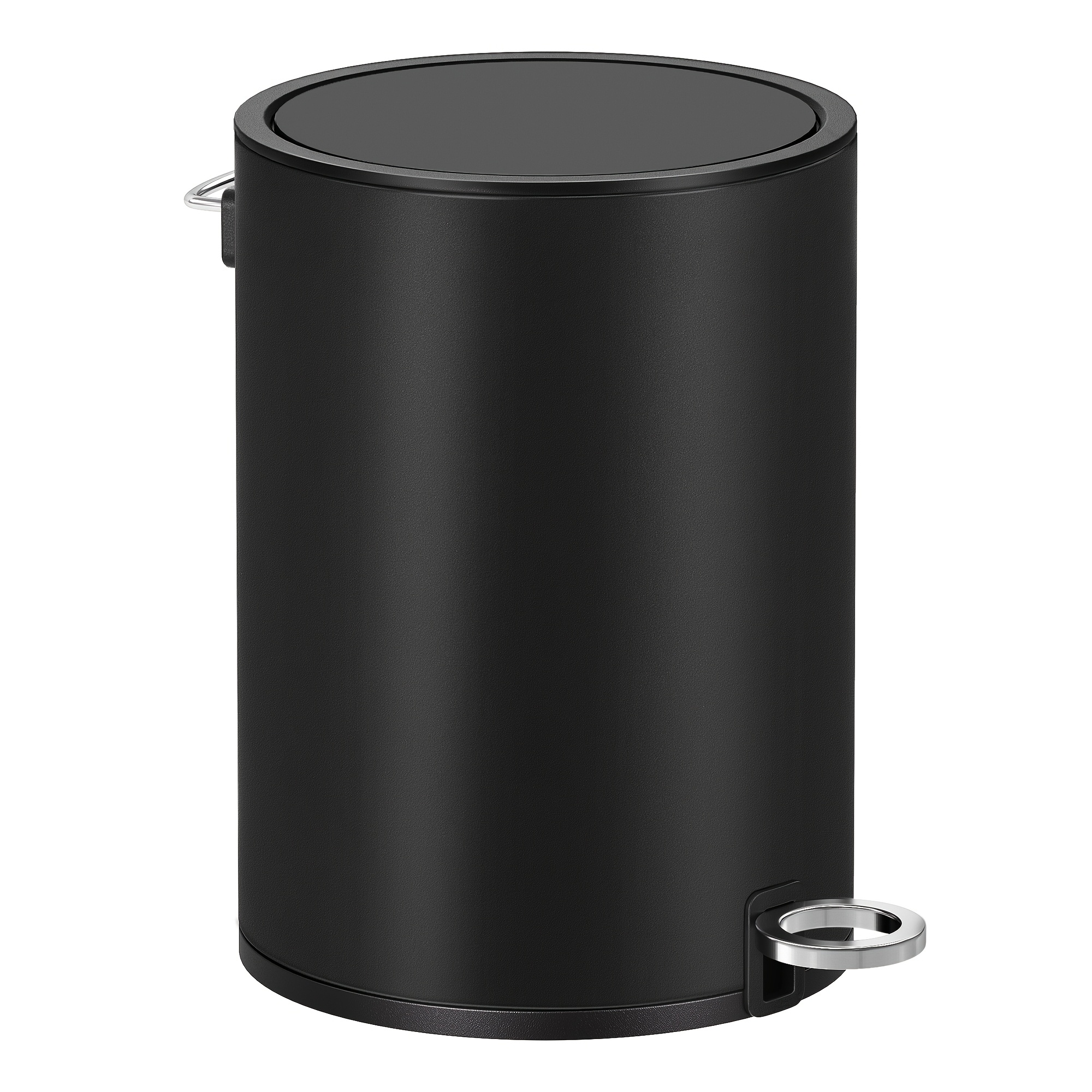 3l Cosmetic Trash Can With Lid, Feature, Detachable Plastic Inner Bucket, Suitable For Bedroom And Office, Made Of Steel