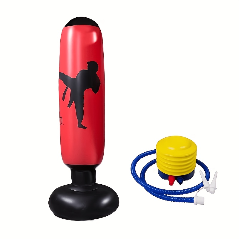 TEMU 2pcs Set Of Inflatable Punching Bags - Training Poles For Boxing, Karate, And Taekwondo Home Gym Punching Bag, Without Battery