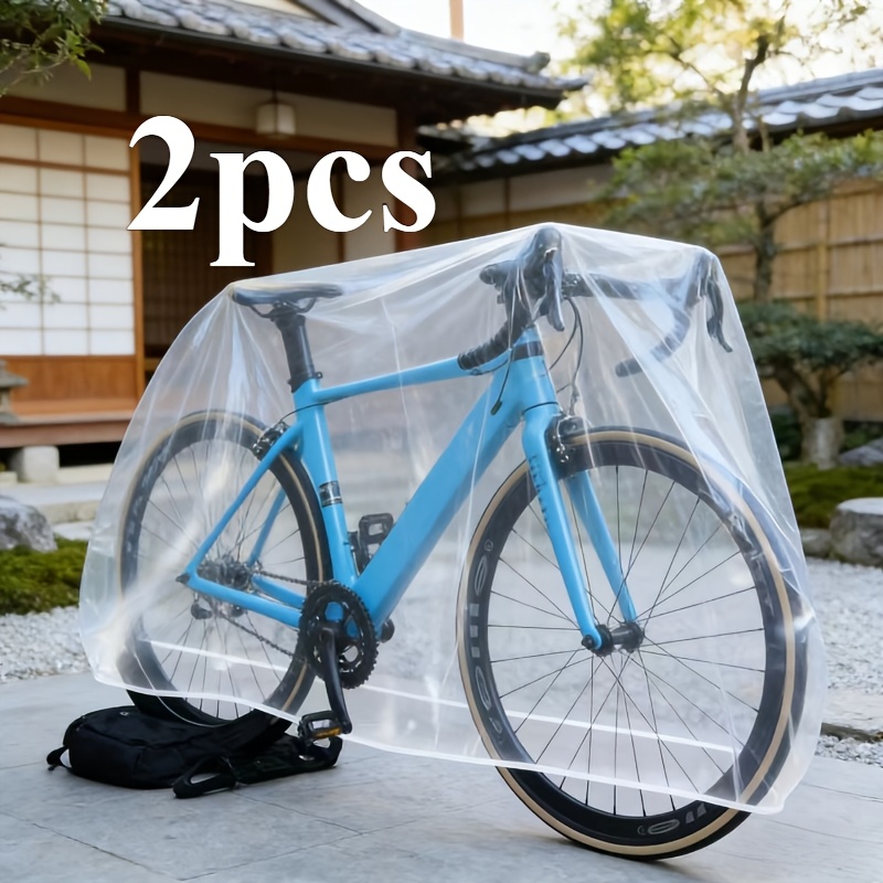 TEMU 2pcs Road Bike Protective Covers, High- Material Does Not Appearance, Elastic Cuffs For Wear, Compatible With Road Bikes, Mountain Bikes, And