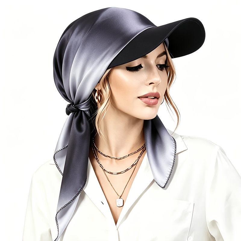 TEMU Gradient Hat Brim Scarf Baseball Scarf Outdoor Sunshade Headscarf