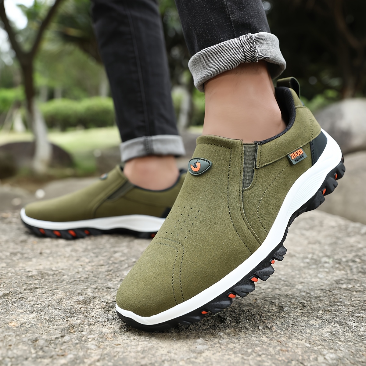 Men's Fat Wide Toe Athletic Shoes, Comfortable Sneakers for Active Use