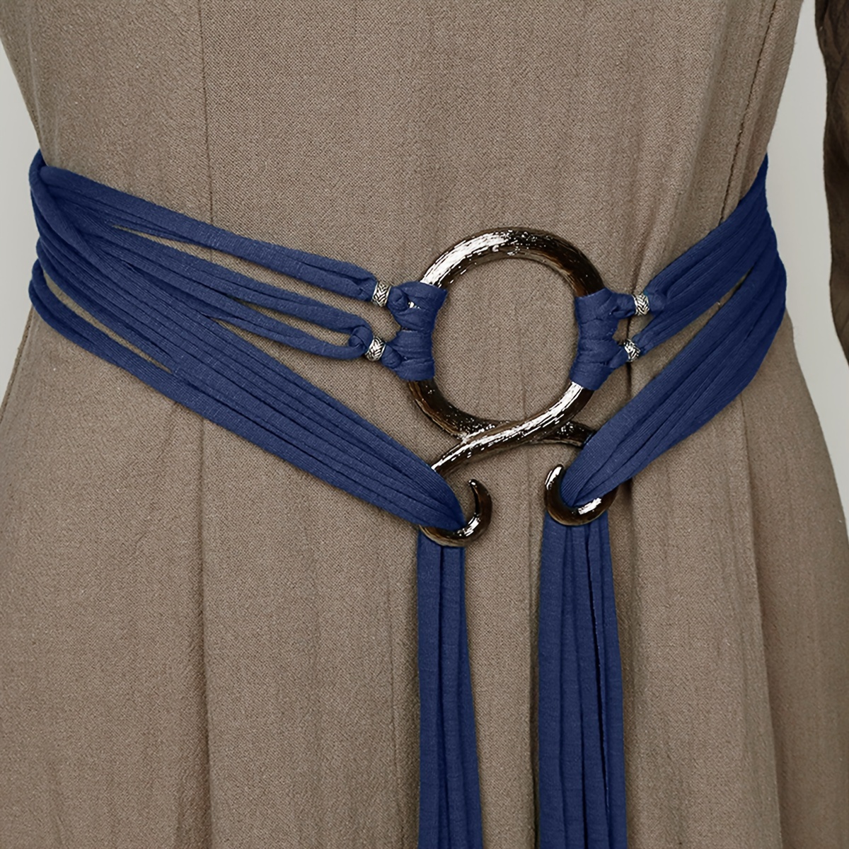 medieval long rope ring knotted belt women norse witch waist 