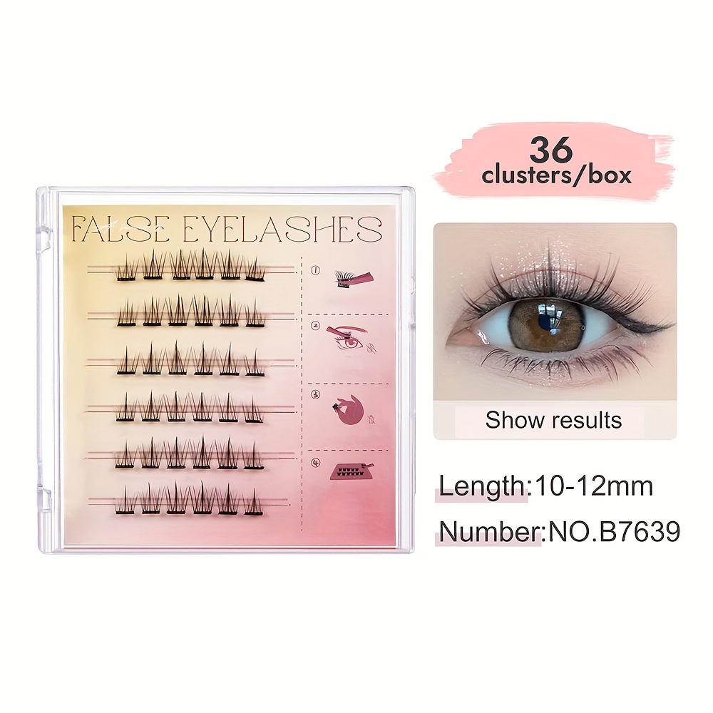 

Glue-free False Eyelashes Cluster Diy Eyelashes Extension For Beginners Reusable Self-adhesive Grafting Eyelashes