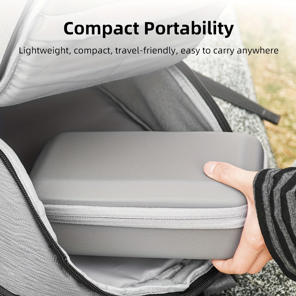 mobile 7 7p portable storage bag lightweight pu carrying case for gimbal accessories sd cards gray details 3