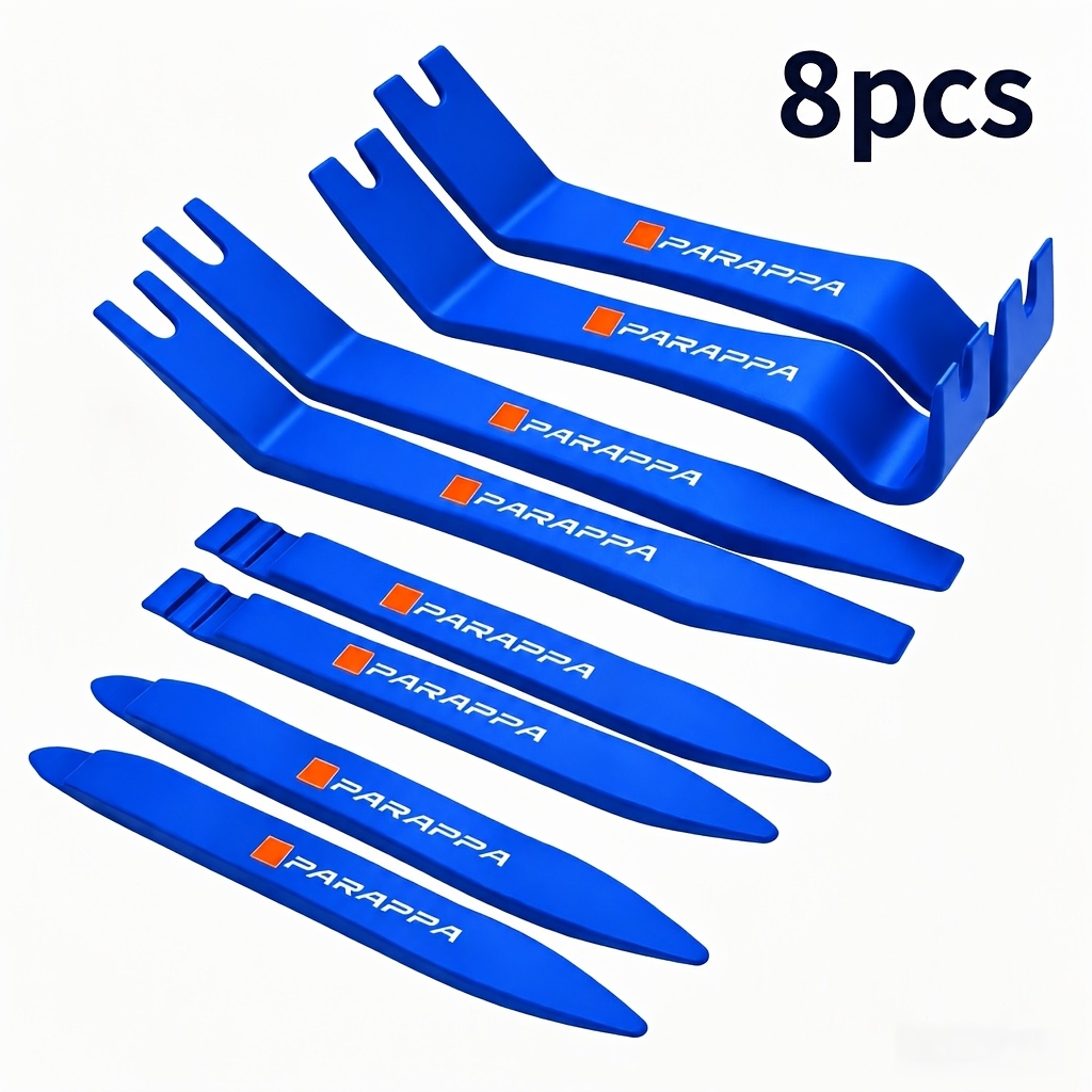 TEMU 8pcs Car Interior Removal Tool Kit, Professional Automotive Interior Trim Removal Tool Set, Hard Plastic Pry Bars, Scratch-free Door Panel