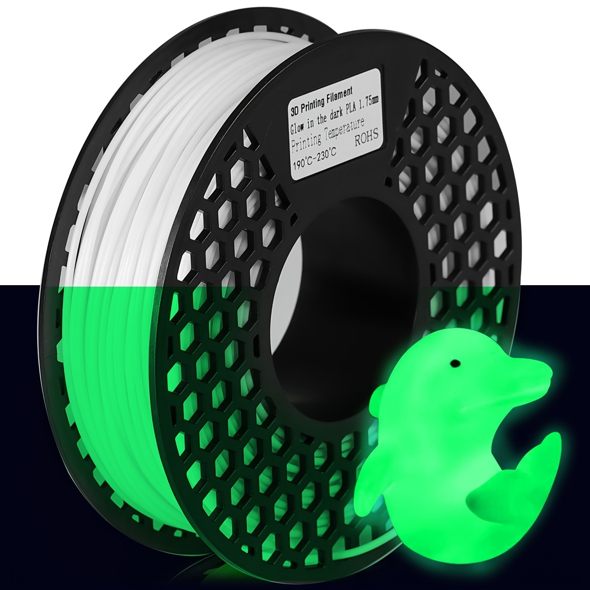 

Filament PLA de 200 g pour imprimante 3D, matériau plastique qui brille dans , bobine d' 3D, convient à la plupart des imprimantes FDM, idéal pour les de bricolage et les décorations