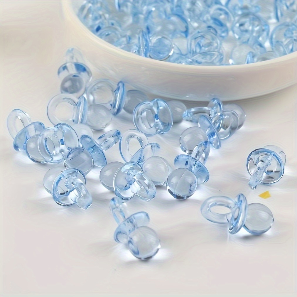 

50-pack Acrylic Transparent Mini Charms For Baby Shower Favors And Jewelry Accessories