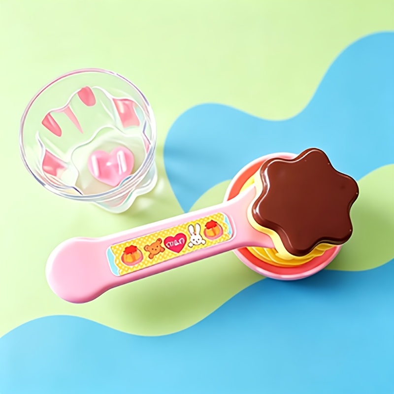 Ensemble Jouet Pudding Japonais – Cuillère, Fourchette, Baguettes, Glace, Assiette – Accessoires Dînette Enfant