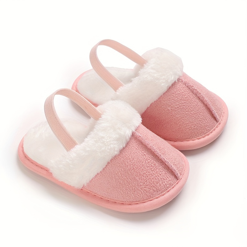 Cute Slippers for Babies Aged 0-18 Months, Suitable for Autumn And, Featuring Plush Lining for Warmth, Soft Soles for Comfort, And Designed for Indoor Leisure And Early Walking.
