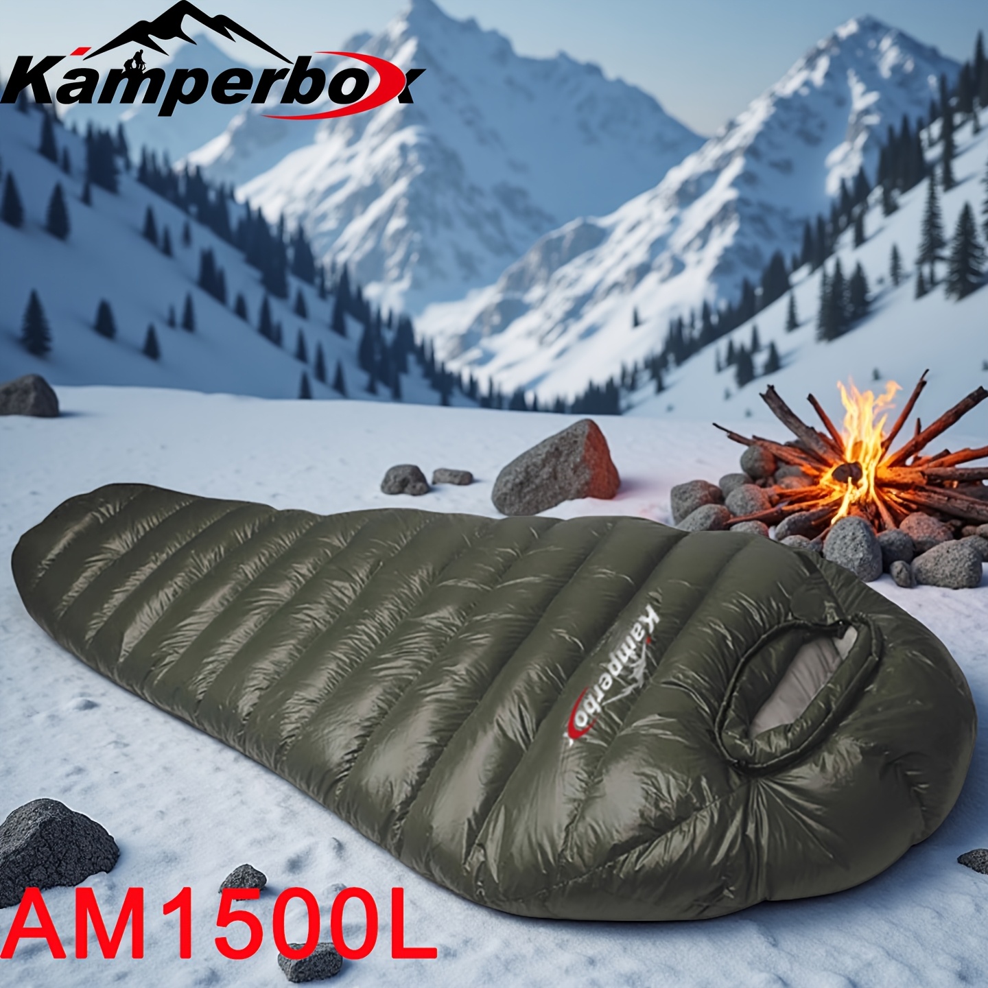 Cold Temperature Thickened Winter Thermal Sleeping Bag Down Sleeping Bag Down Winter Camping Double 0c Sleeping Bag .2kg Am1500l