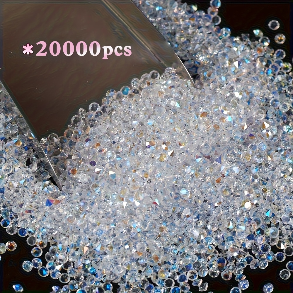 E-shop 10000/20000 Stück Multicolor Künstliche Runde Kristalle - Lebendige Dekorative Synthetische Edelsteine, Ideal für Tisch-Confetti, Vasenfüller,