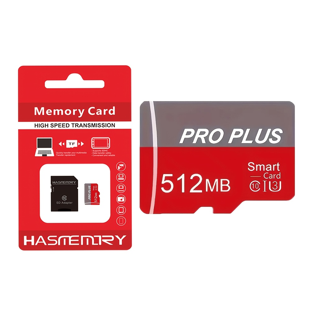 TEMU Small-capacity Memory Card, 512mb Flash Card, A1/c10/u3 Memory Tf/sd Card, Suitable For Tablets/cameras/phones/laptops/car Stereos/gaming